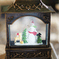 'Snowman with Puppy Deer' Musical & Lighting Lantern